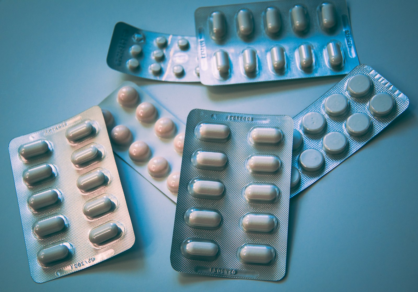 Blister packs of prescription medication